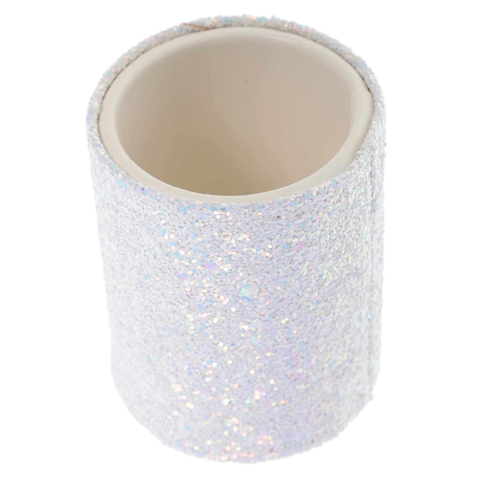 

Pen Holder Desk ganizer White Bucket PU Material Makeup Brush Storage Cup Compact Home Office Gift Idea