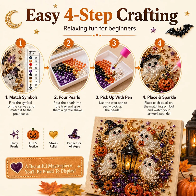 Kit de Peinture Diamant DIY 3D - Pumpkin Lantern Halloween avis et prix