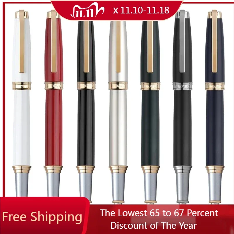 Picasso Metal Fountain Pen F 0.5MM Nib,Beautiful Multi-color with Clip Converter for Writing Men Women's Teacher Deluxe Ink Pen