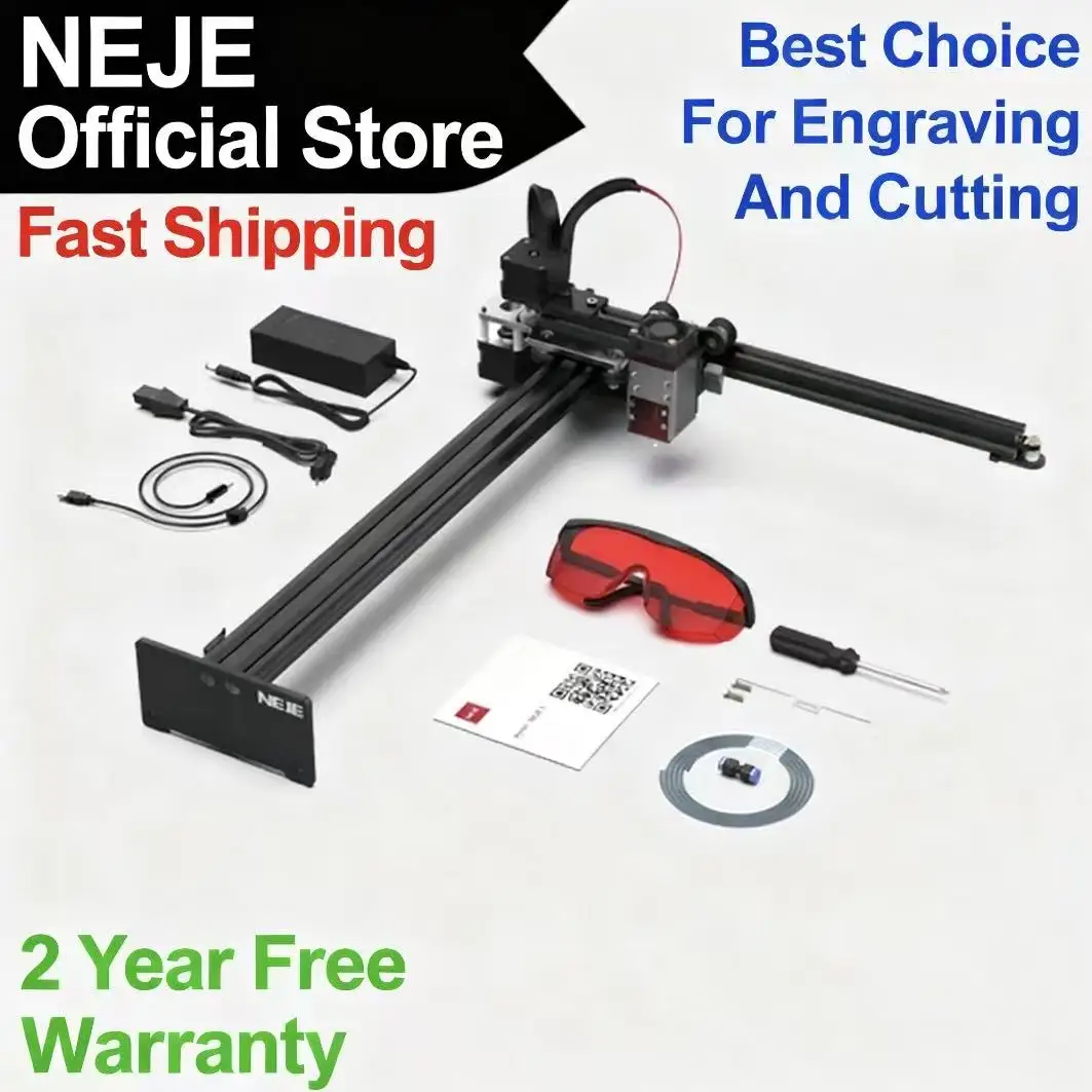

2025 Woodworking Powerful Laser Engraving Machine NEJE 5PLUS Leather Acrylic MDF Metal DIY Tool For Professional Work