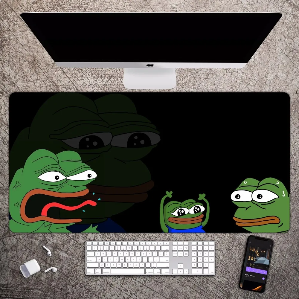 P-Pepe the F-Frog Mousepad Large Gaming Compute Gamer PC Keyboard Mouse Mat