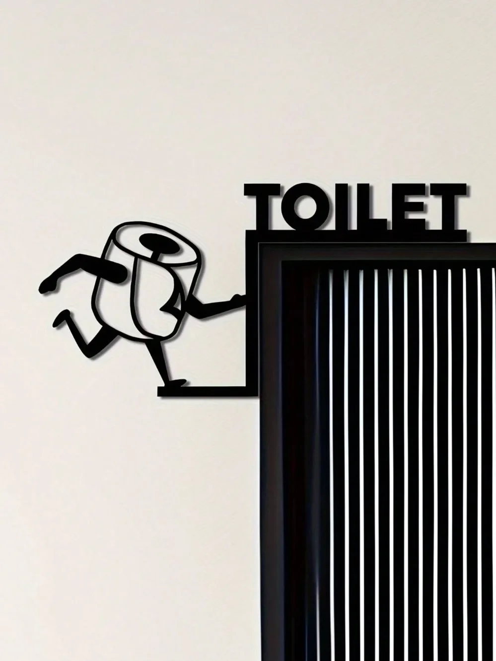 Papel higiénico humorístico para pared de Metal, accesorios decorativos para el baño, marco de puerta, letrero para el baño, regalo único para el hogar, decoración de boda