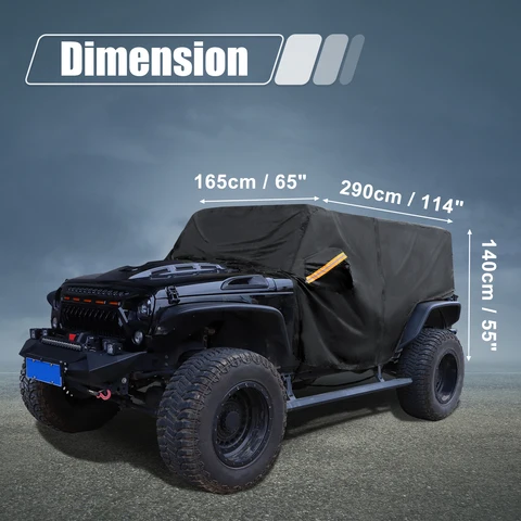 X Autohaux автомобильный чехол для Jeep Wrangler JK JL Hardtop 2 4-дверный 2007-2021 уличный ветрозащитный водонепроницаемый 210D Oxford Protect