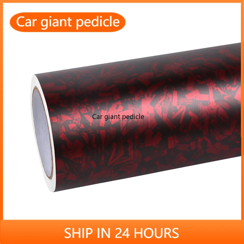 

Highest quality Matte Carbon Fiber Forging Red vinyl Wrap Film Car Wrap Film Non degumming Non fading quality Warranty 1.52M*17M