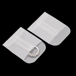 50Pcs/Lot Mini Packing Envelope Bags Translucent Tags Small Pouches For Jewelry Necklace Gift Packaging Storage Wholesale