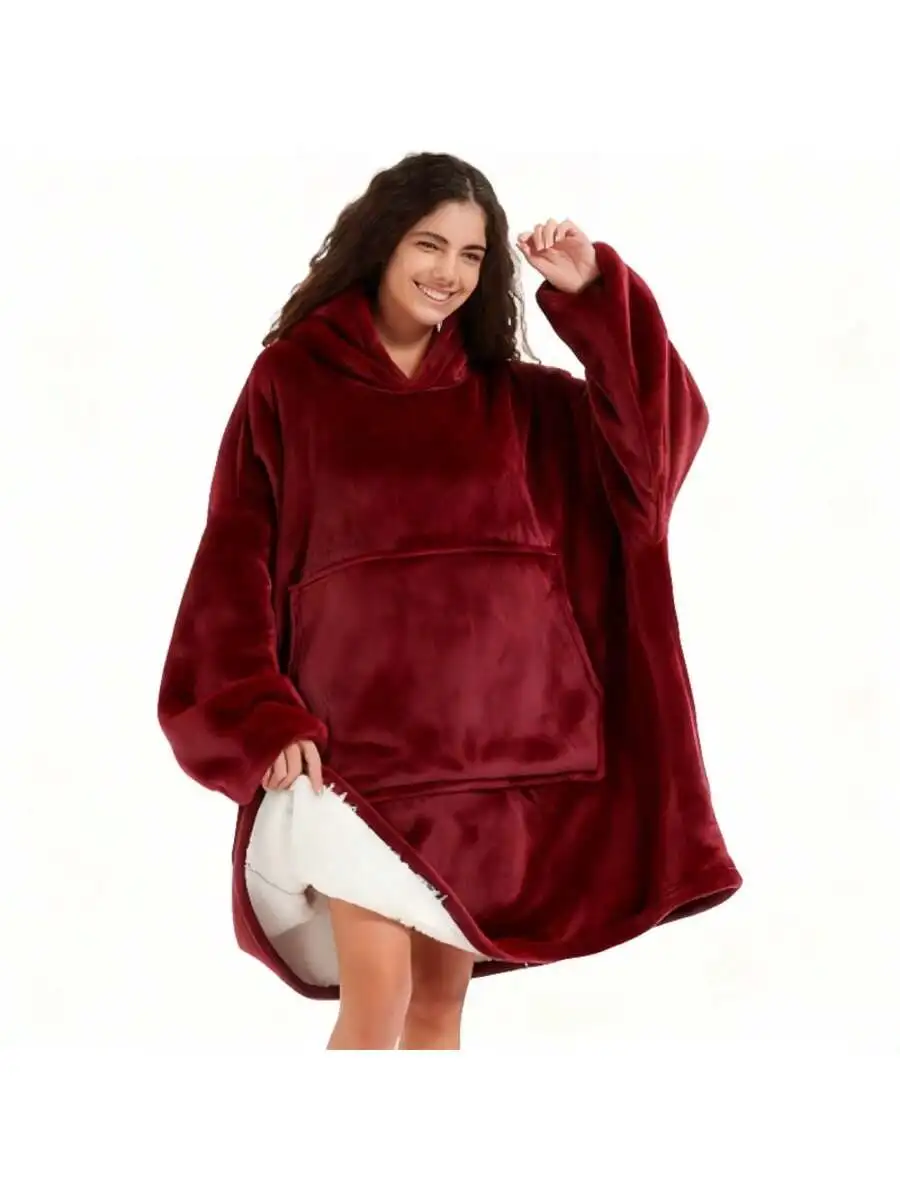 Wearable Blanket For Adults Woman Men,Cozy Warm,Soft Fluffy, Machine Washable,Suitable For Autumn And Winter, Gift, Couple view 5
