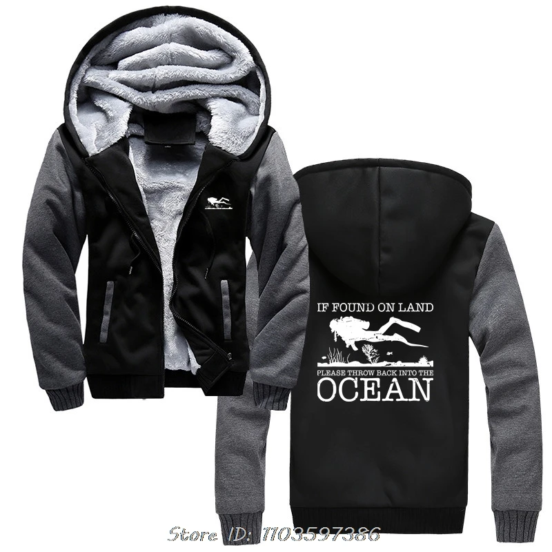 If Found On Land Scuba Diving Hoodie Funny Diver Gift Men Women Cotton Hoody Men's Clothing Oversized Coats Tops Streetwear