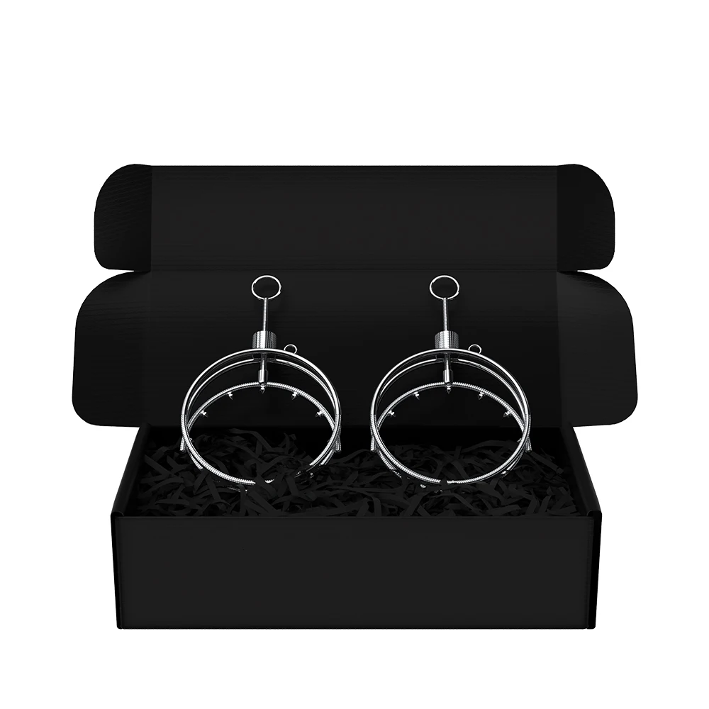 QKKQ Stainless Steel Chest Clamp And Restrain Breast Bondage Nipple Stimulation Pleasure BDSM Sex Toys For Women Men Fetish Toy