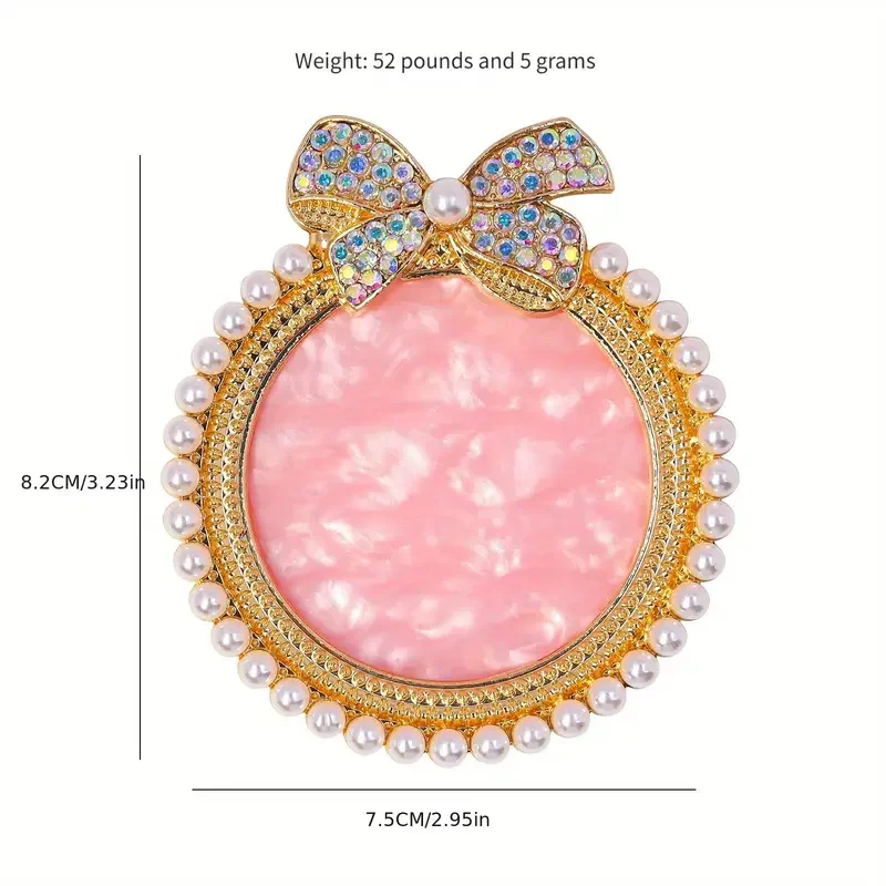 1 elegant pearl and rhinestone nail enhancement palette - diamond base heart-shaped rose gold foundation make-up - square antiqu