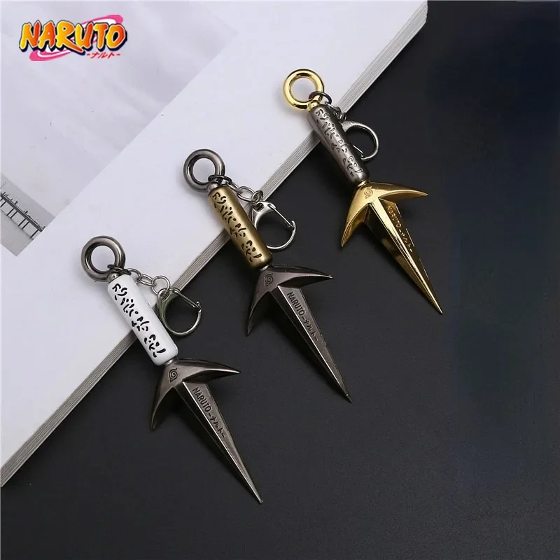 Anime Naruto Ninja Kunai Key Chains Mans Self Defense Keychain Metals Jewelry Accessories Toys Bag Pendant Namikaze Minato Props