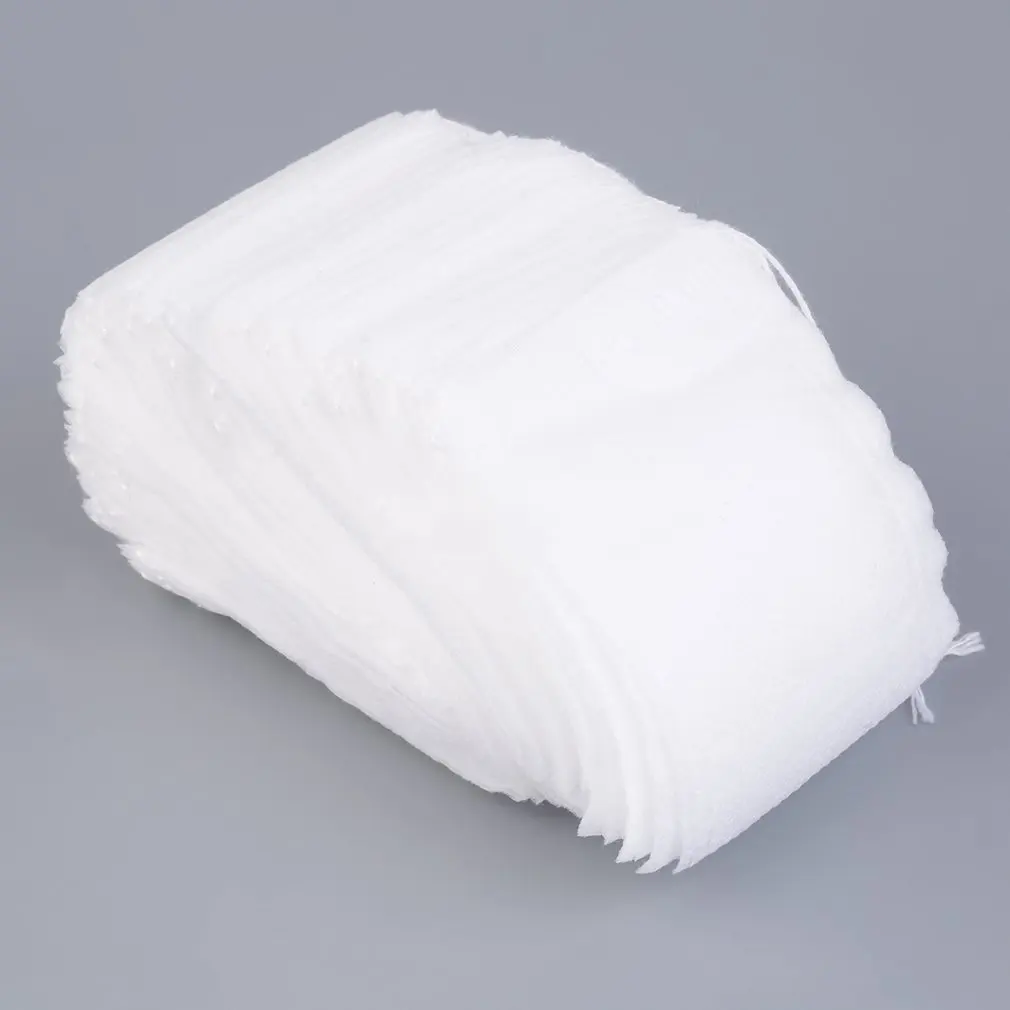 100pcs Food Grade Non-woven Fabric Tea Bags Tea Filter Bags for Spice Tea Infuser with String Heal Seal Spice Filters Teabags