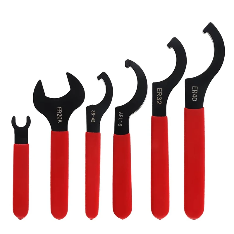 

AC88-6Pcs Coil Over Spanner Wrench Set For Suspension System Heavy Duty Adjustable Shock Wrench