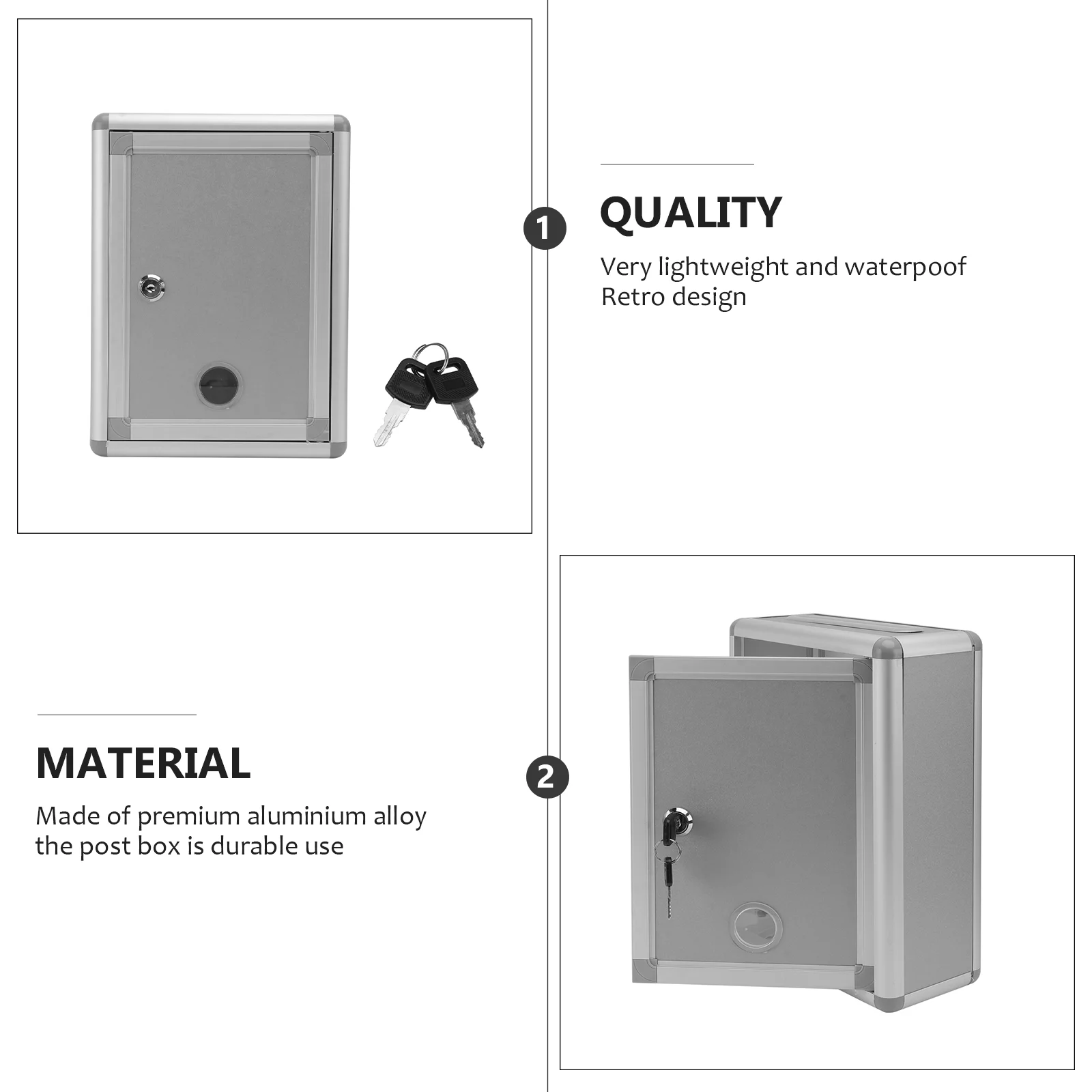 Small Suggestion Box Mailbox With Lock Wall Hanging Complaint Suggestion Box Aluminium Alloy Box Aluminium Alloy Mailbox