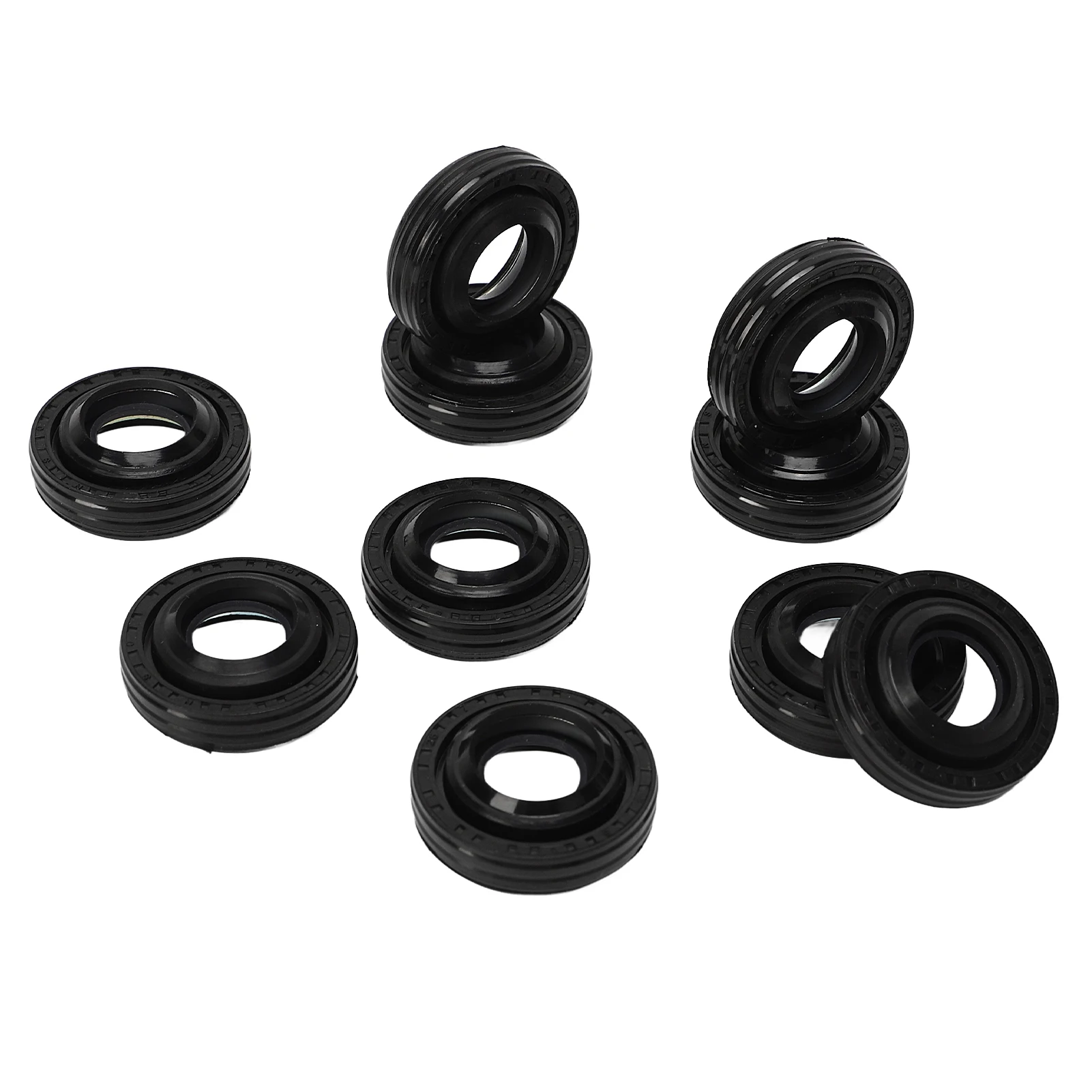 10Pcs Car AC Air Conditioner Compressor Shaft Oil Seal Kit Rubber for V5 AC Compressors