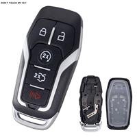 5 Buttons Smart Remote Key Prox Shell Fob For Ford F-150 Fusion Edge Mustang Explorer 2015 2016 2017 Car Key Case Uncut Blade