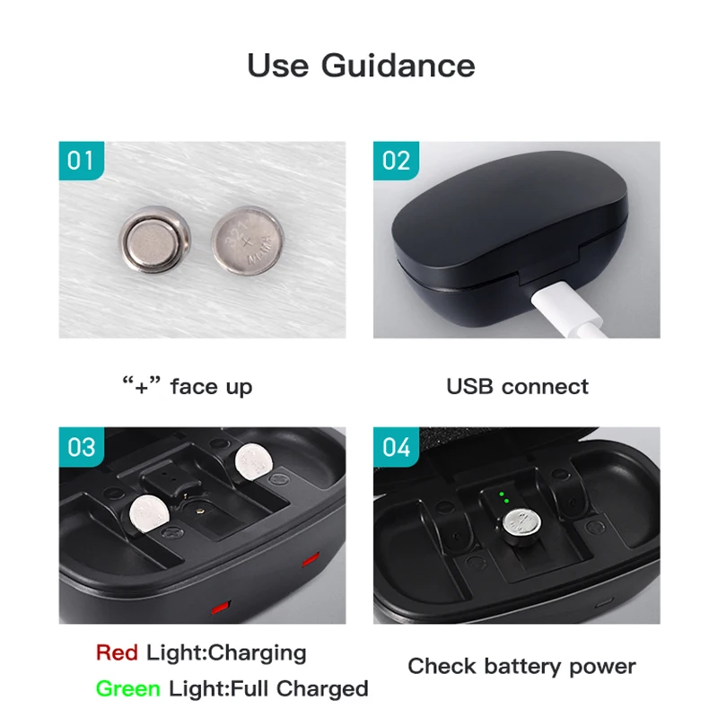 312 Rechargeable Battery For Hearing Aids Come With Charger,Hearing Aid Battery  Fit For Device that Use 312 Size Battery