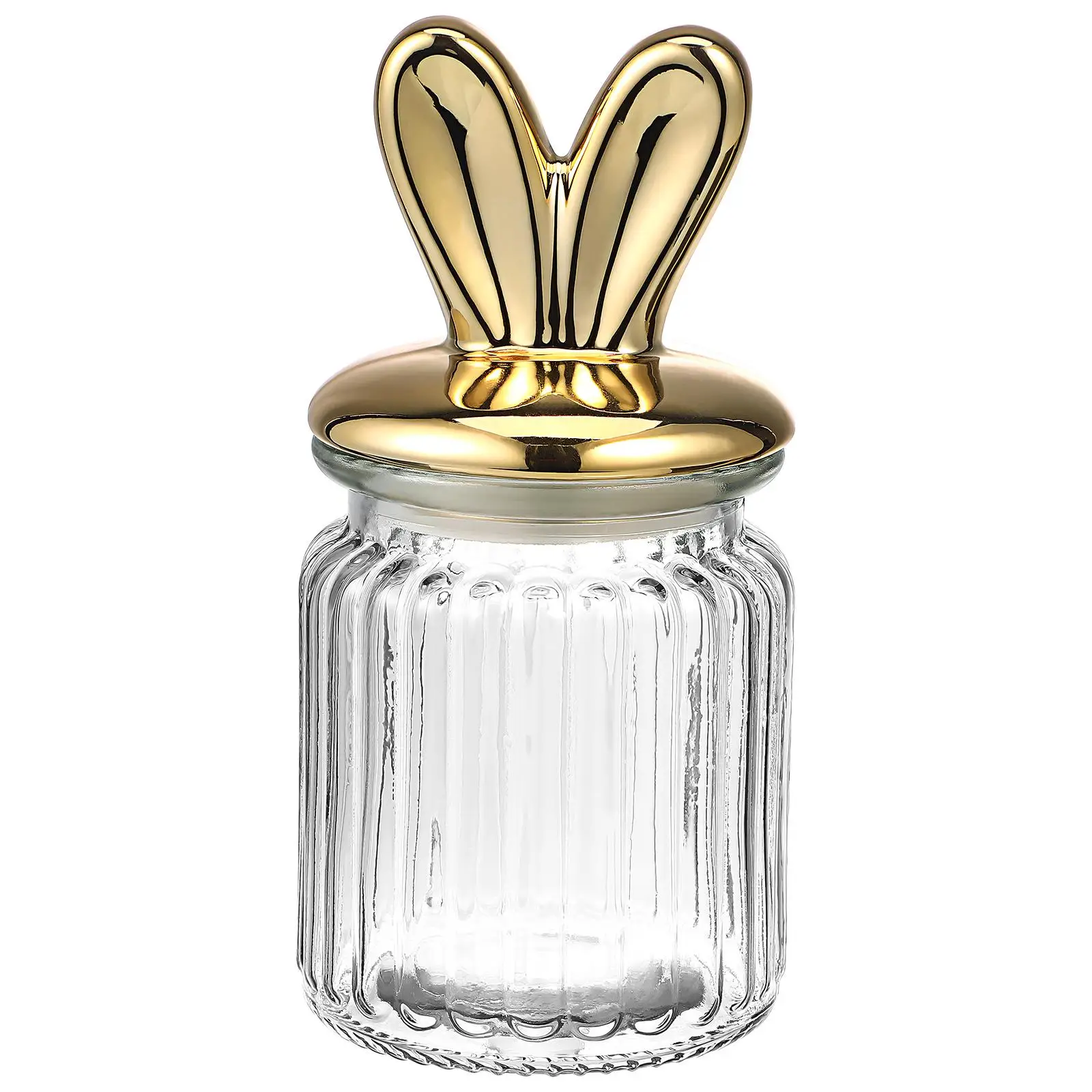 

Reusable Rabbit Ears Snack Jar Food Storage Container Refrigerator Cookie Jars with Lids Airtight Office
