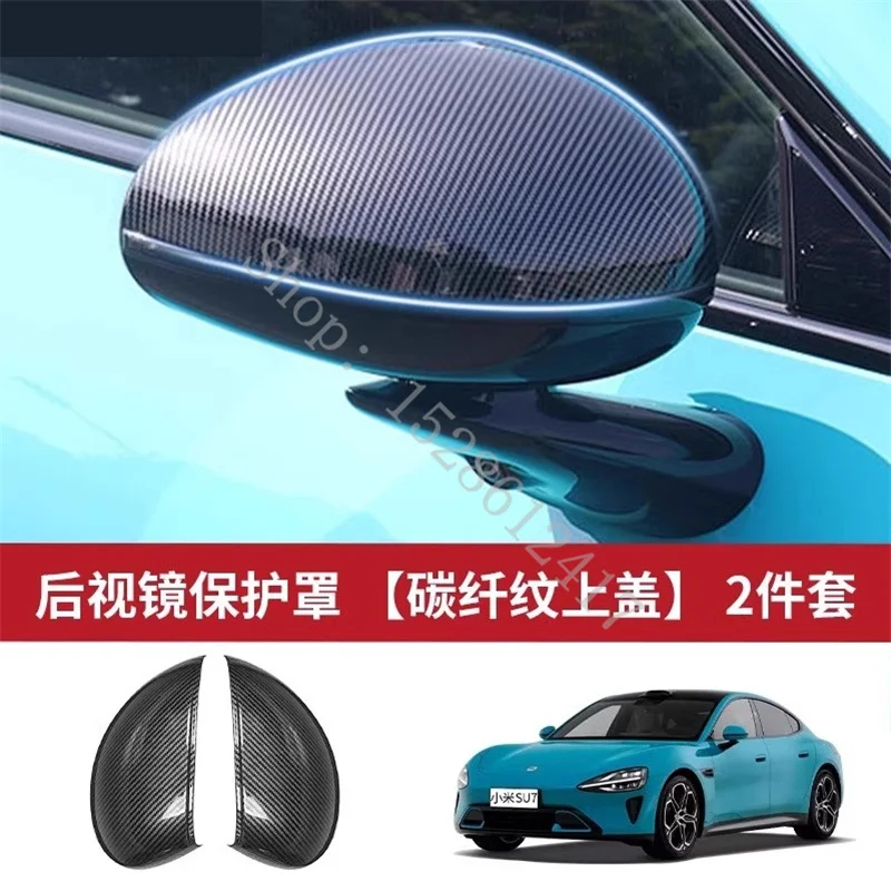 For Xiaomi SU7 2024 2025 ABS Up and down Rearview mirror Side Door Rearview Mirror Cover TrimsTrim Car accessories