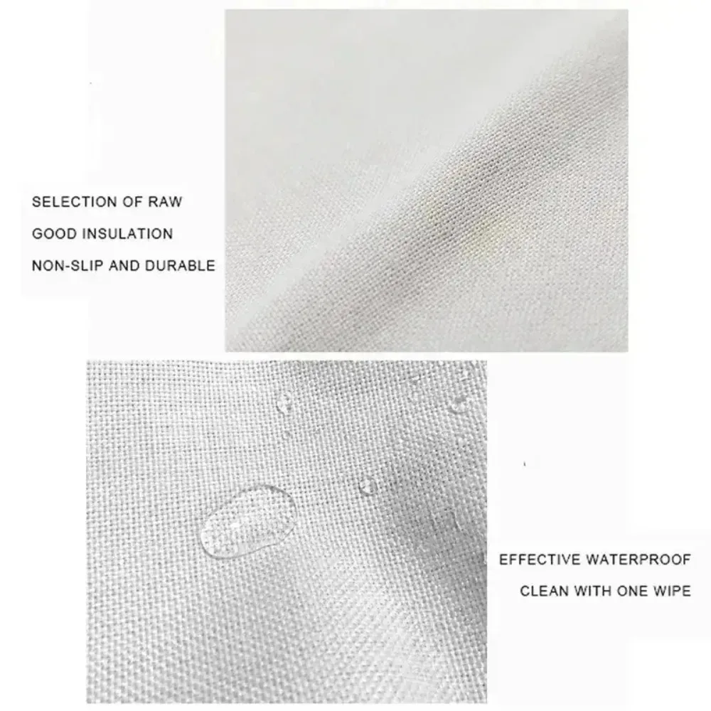 Welcome Dwarf Placemat with Green Tree and Snowflake Design Rectangular Placemat Suitable for Kitchen Party Placemats Decoration