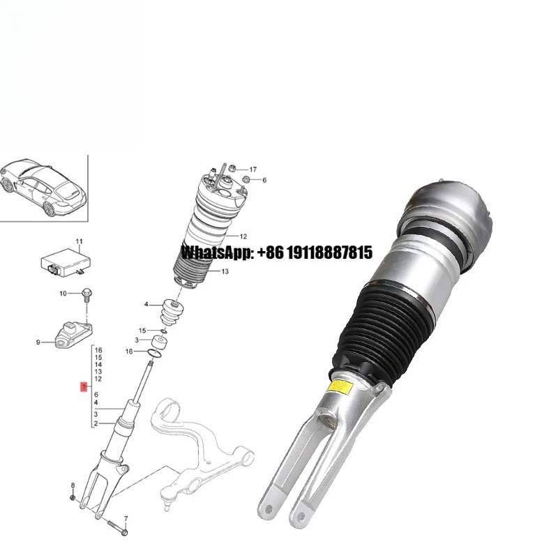 

Комплект пневматической подвески SHUOKESI OEM, амортизационная стойка, подходит для Panamera 2014-2016, правая передняя стойка подвески