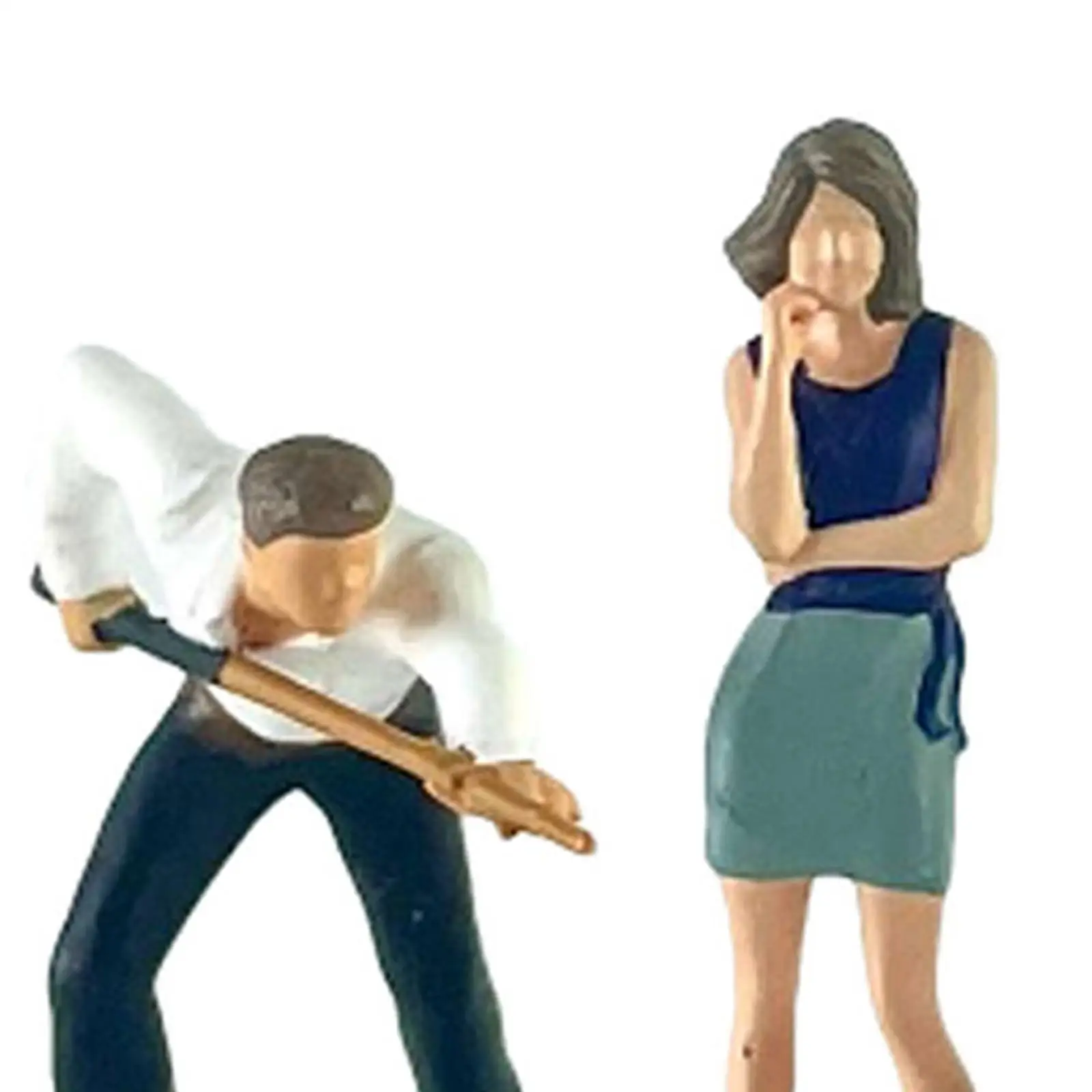 3 قطع 1/64 مقياس الناس الشكل طاولة الرمل تخطيط الديكور نموذج أرقام #5