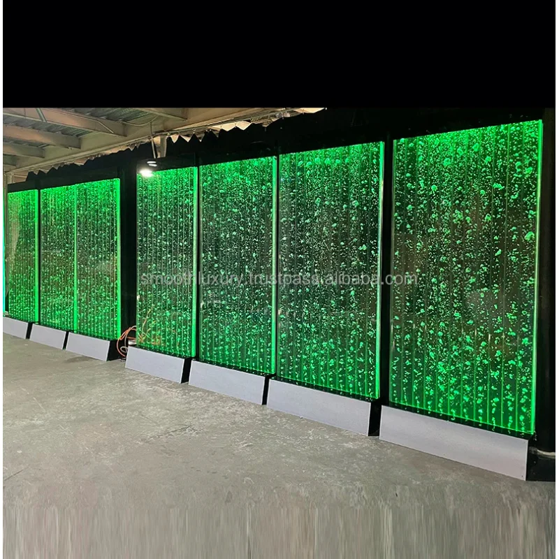 custom.SMOOTH Interior Decoration Led Fountain Panel Room Divider Acrylic Dance Bubble Wall