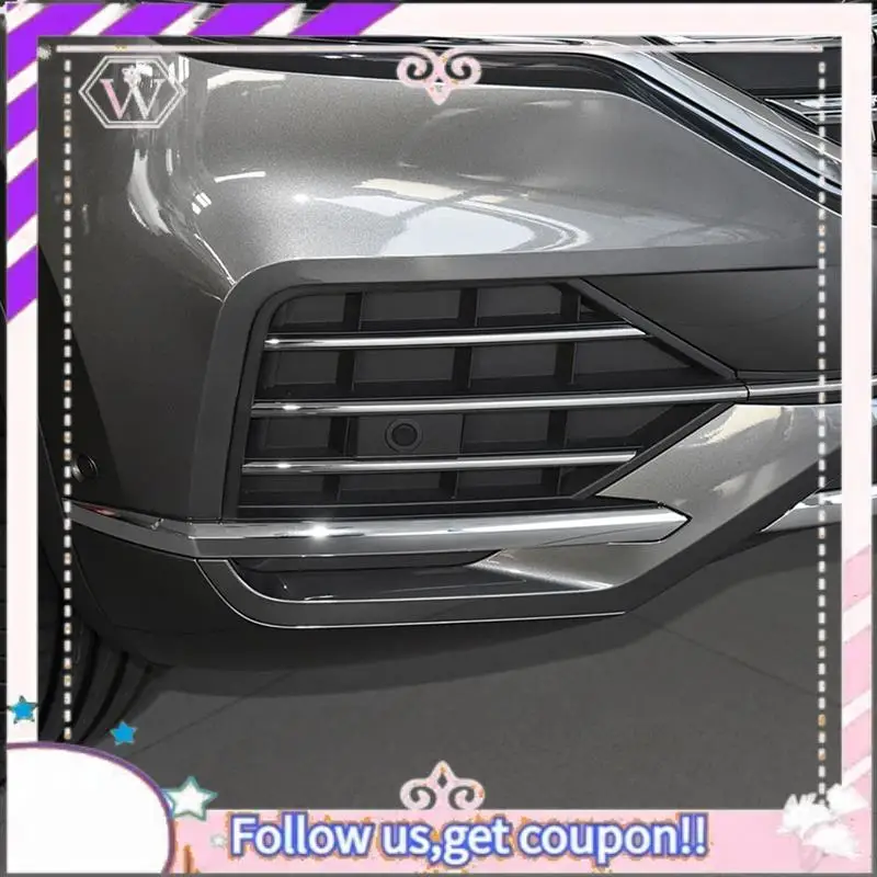 

Easy To Use Front Bumper Fog Light Lamp Grill Cover 760853665A 760853666A For VW Touareg 2018-2021 Accessories