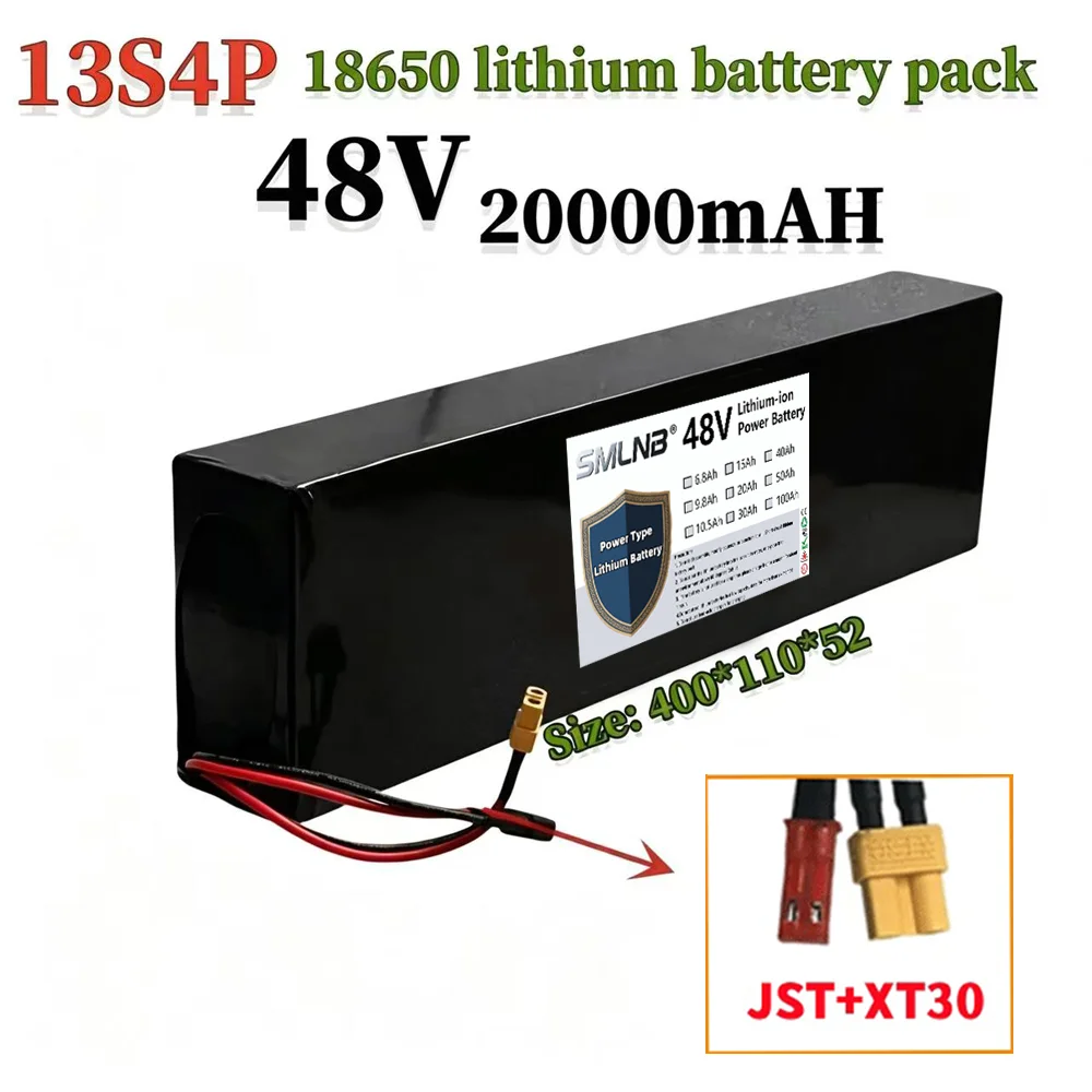 13S4P 48V 20000mAh 20Ah 18650 Lithium Battery Pack with BMS Suitable for Kugoo M4/M4 Pro/Max Speed To Replace Built-in Batteries image 3