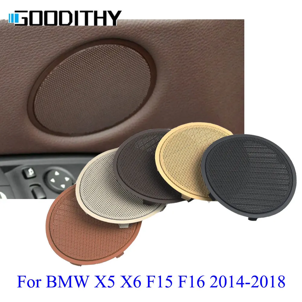 Interior Front/Rear Door Horn Loudspeaker Grill Cover Sound Audio Speaker Panel Trim Replacement For BMW X5 X6 F15 F16 2014-2018