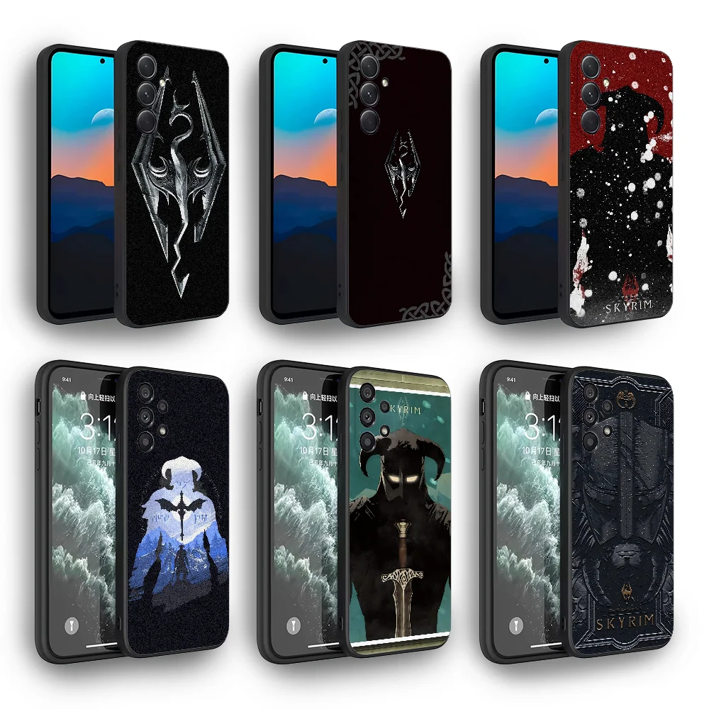 Funda de teléfono Skyrim Game para Samsung E-Elders Game Scrolls Galaxy S25 S24 S23 S22 S21 PLUS ULTRA