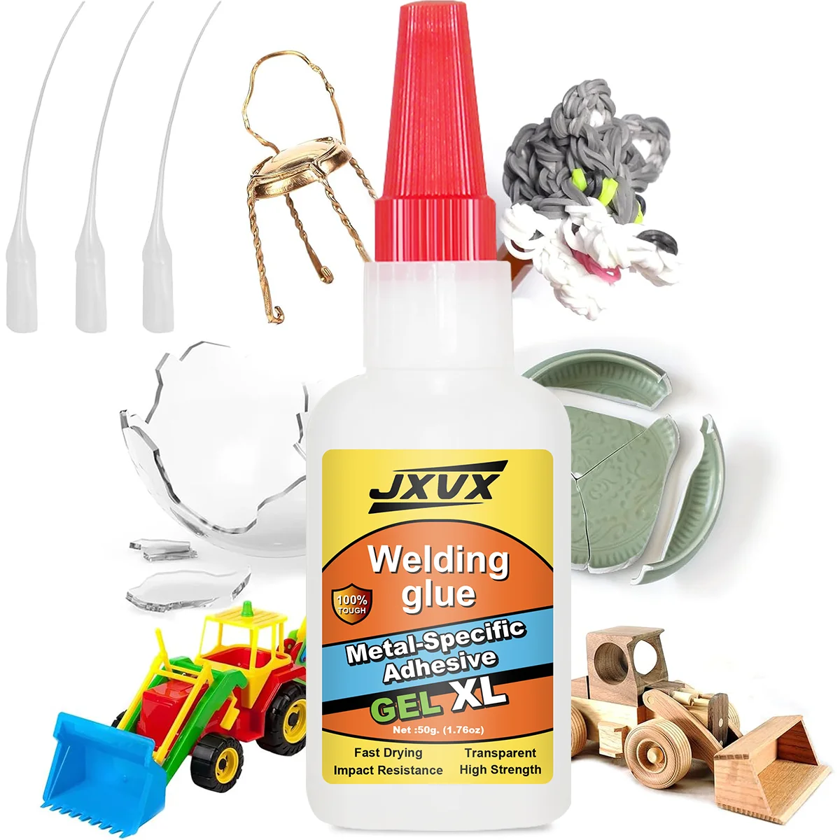 Super Glue All-Purpose Liquid 20g /35g/50g- Adhesivo CA transparente de secado rápido para metal, plástico, madera, cerámica, vidrio y reparaciones de bricolaje, el pegamento más fuerte para metal y plástico, fácil de