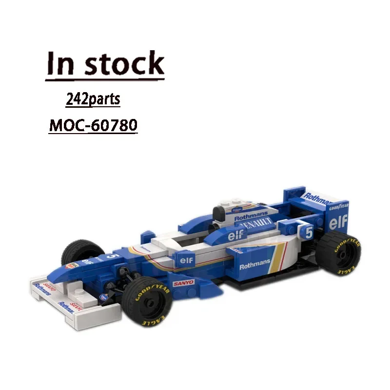 MOC-60780F1 Formula Car FW-18 Patchwork Assembly Building Block Model • 242 Parts MOC Creative Building Blocks Kids Toy