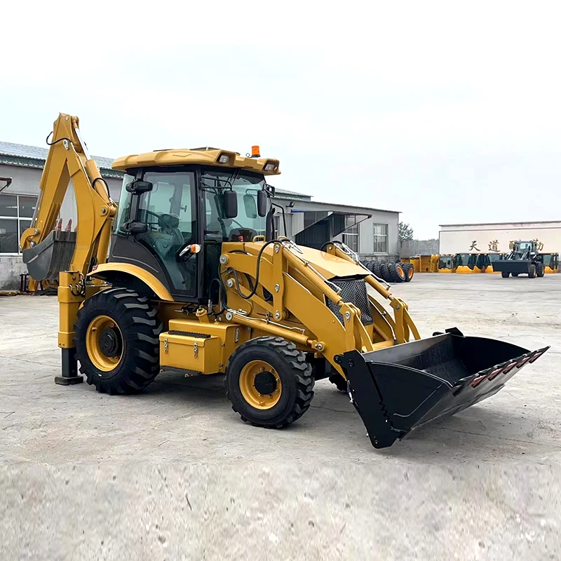 Professional Grade Diesel Engine 4WD Drive Backhoe Loader Wheel Loader with High Efficiency for Construction