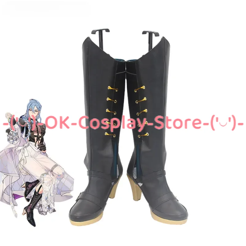 

Game Nu Carnival Edmond Cosplay Shoes High Heel PU Leather Shoes Halloween Carnival Boots Cosplay Prop Custom Made