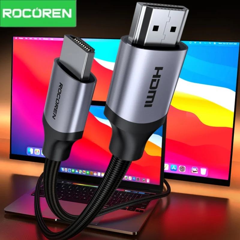 �y�Z�[�����zRocoren UHD HDMI to HDMI �P�[�u�� �I�X-�I�X �ґg�R�[�h�A�_�v�^�[ 2.0 4K@60HZ 2K@144HZ 18Gbps �J�������j�^�[�ƌ݊�������