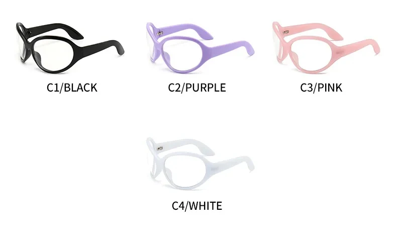2026 Übergroße Ovale Sonnenbrille Goggle Damen Herren Luxusmarken-Designer Sonnenbrillen Großer Rahmen Y2K Brillen De Sol Oculo – Detail 7