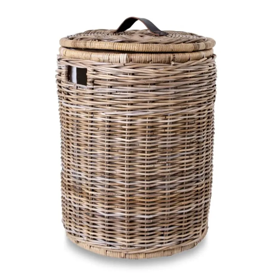 

Round Wicker Laundry Hamper,,19 in Dia x 25 in H - 2.6 cu-ft capacity, - includes removable fabric liner
