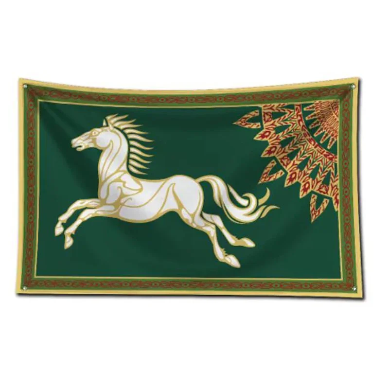 60X90CM 90X150CM Kingdom of Rohan Funny Meme Flag Tapestry Banner for Outdoor Home Decor Creative Decorative Wall Hanging Art