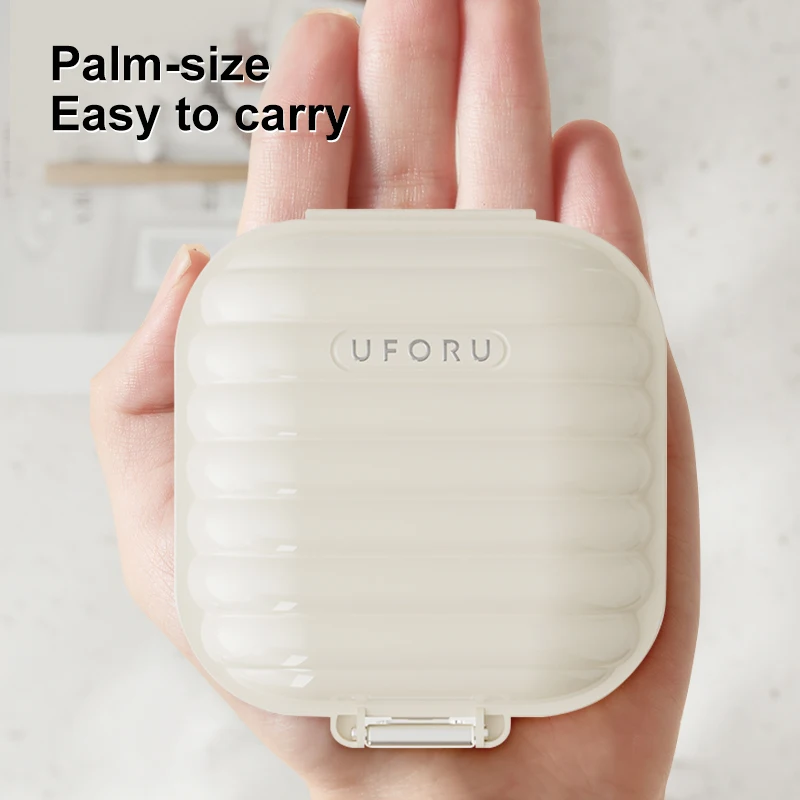 Portable Mini Pill Box, Outdoor Travel Pocket-sized Compartmentalized Pill Storage Box with Sealed Moisture-proof Design