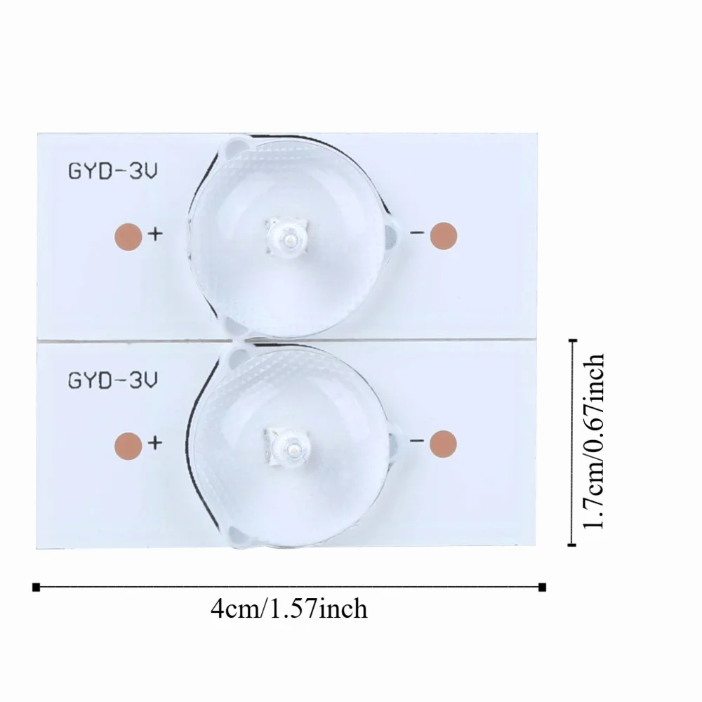 20 قطعة 3 فولت SMD حبيبات مصباح مستديرة متفاوتة الأحجام الألياف الزجاجية مجلس مع عدسة بصرية فليتر ضوء حبة توفير الطاقة الأبيض مصلحة الارصاد الجوية LED عدسة الاستخدام المنزلي #3