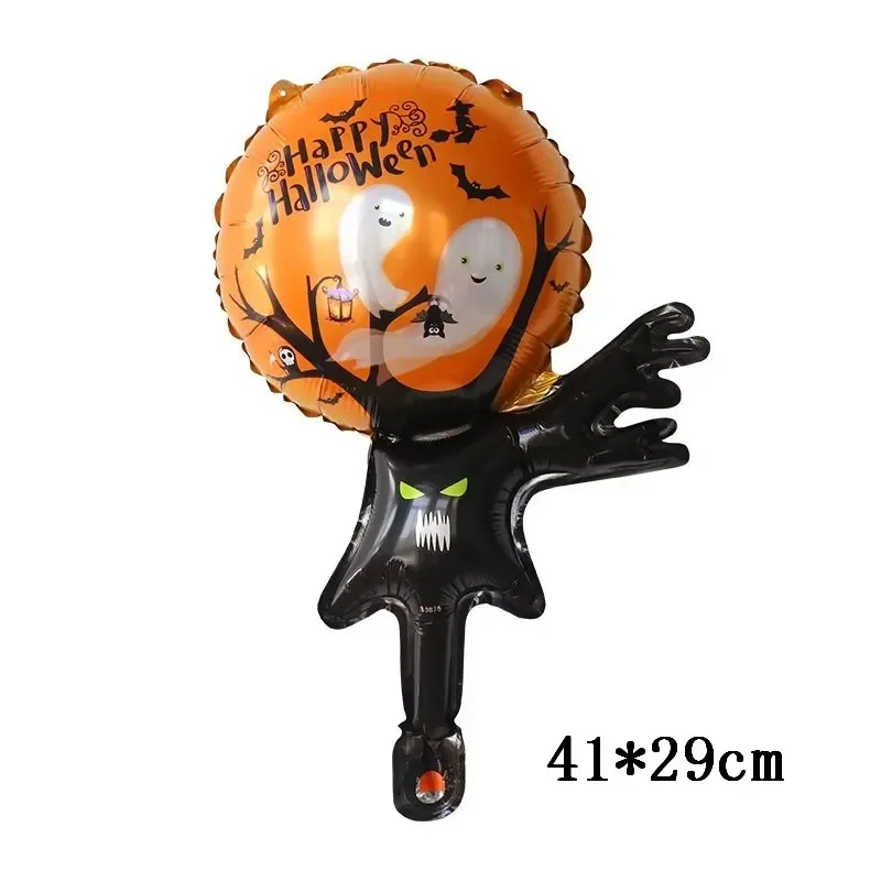 25 Stück Mini Halloween Kürbis-Geist-Folienballons Fledermaus Totenkopf Kürbis Luftballons Kinder Horror Halloween Nacht Party Dekorationen – Detail 6