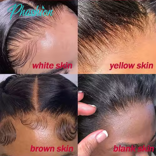 Phashion  HD 13x6 13x4 Lace Frontal Straight Pre Plucked 4X4 5x5 6x6 Swiss Full Body Closure Only Natural Black 100% Human Hair - Image 5
