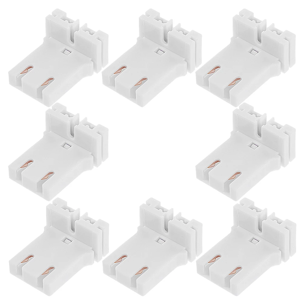 

8pcs Universal T12 Fluorescent Lamp Holder Plug Play U Shaped PC Material Light Bracket Socket Adapter Factory