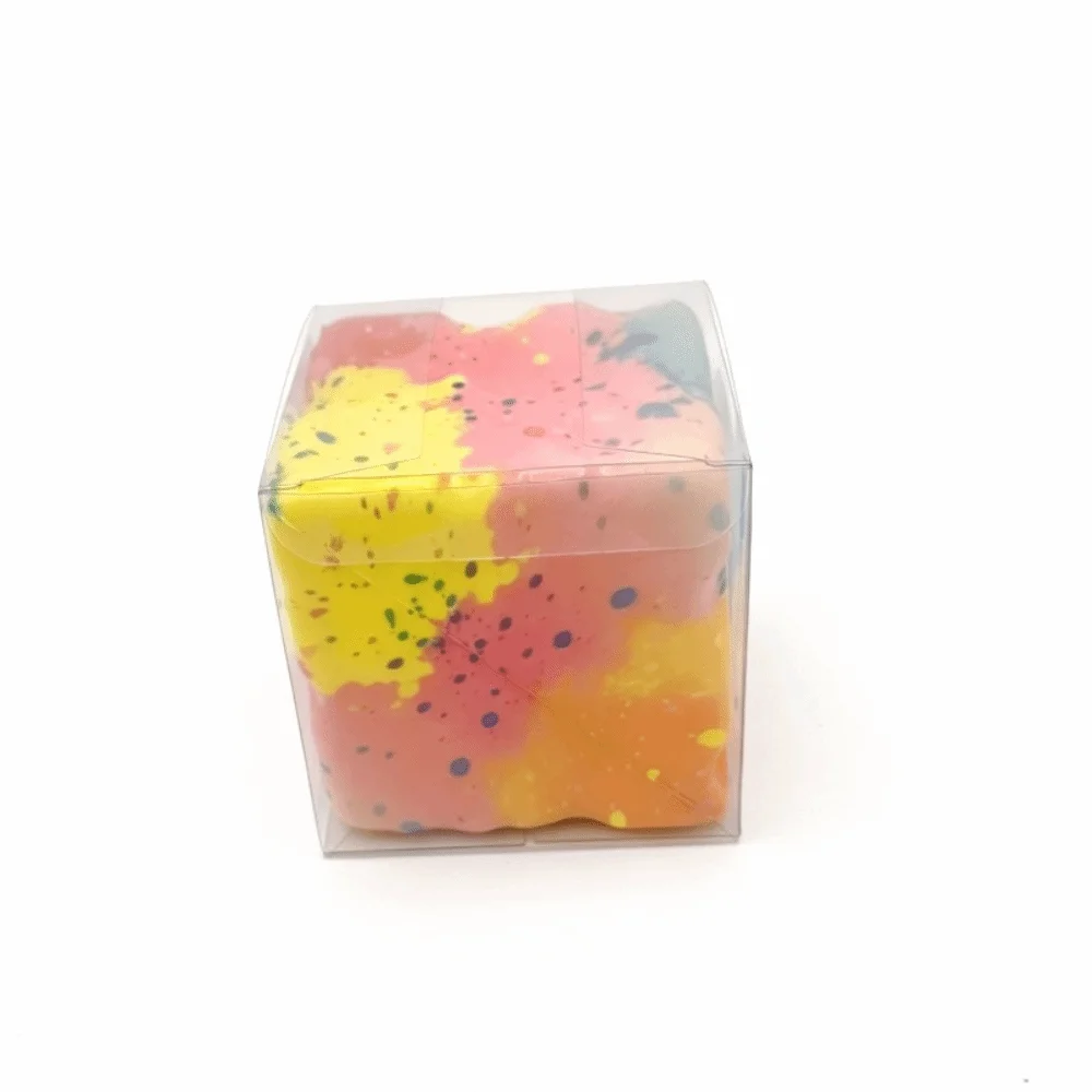Creative Slow Rising Maltose Cube Stress Toy Hand Relax Foam TPR Squeeze Toy Realistic Soft Slow Rebound Toy