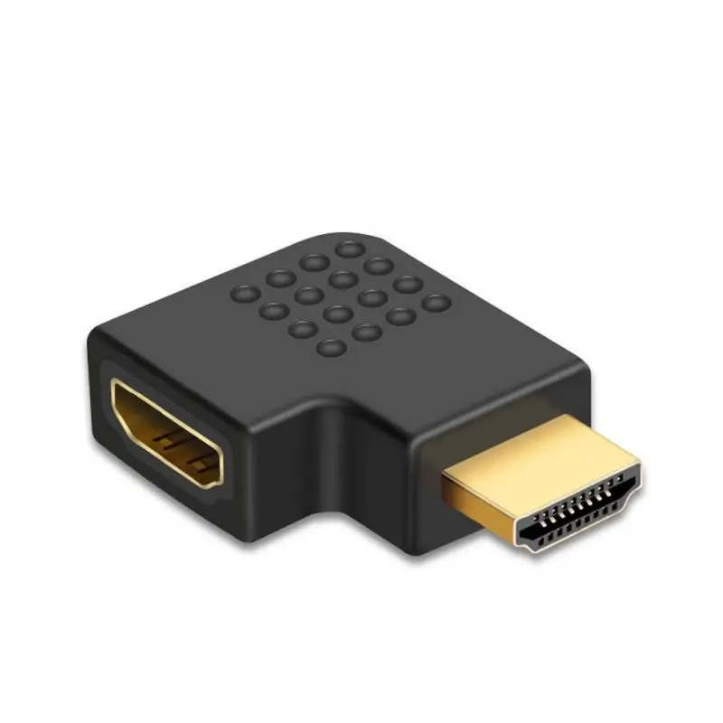 HDMI-compatible Adapter Splitter, Male to Female, 90 Degree, Right, Left Converter, Extender for PS5, , HDTV, Monitor