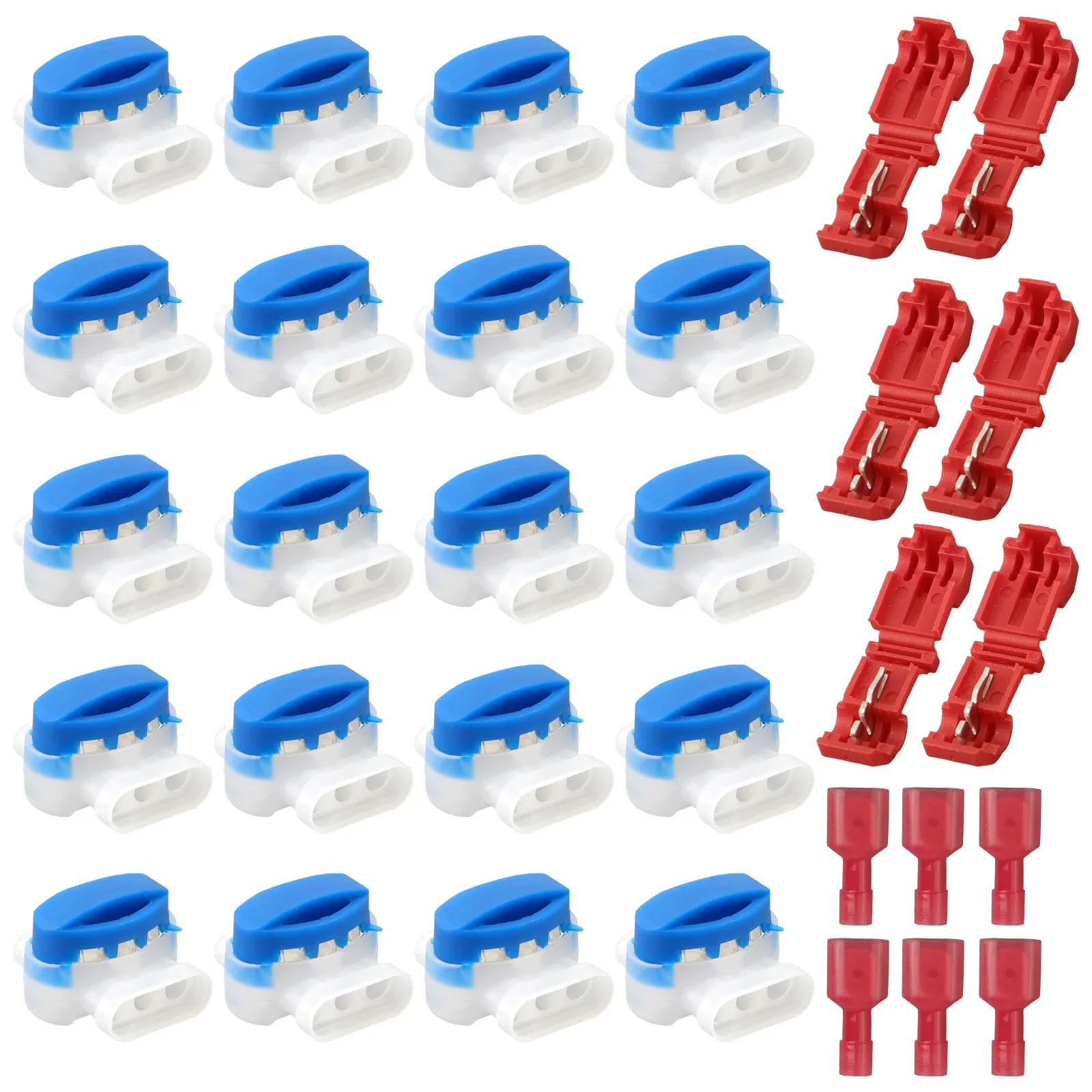 

Waterproof Connectors for Robotic Lawn Mower Wire Repair Easy Installation Sturdy & Reliable 20pcs + 12 Terminals
