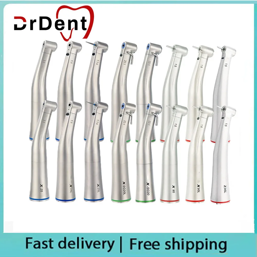 

Dental 1:5 Odontologia contraangulo Low Speed Push Button Air Turbine Inner Water Spray Fiber Optic E-TYPE Dentistry Tools