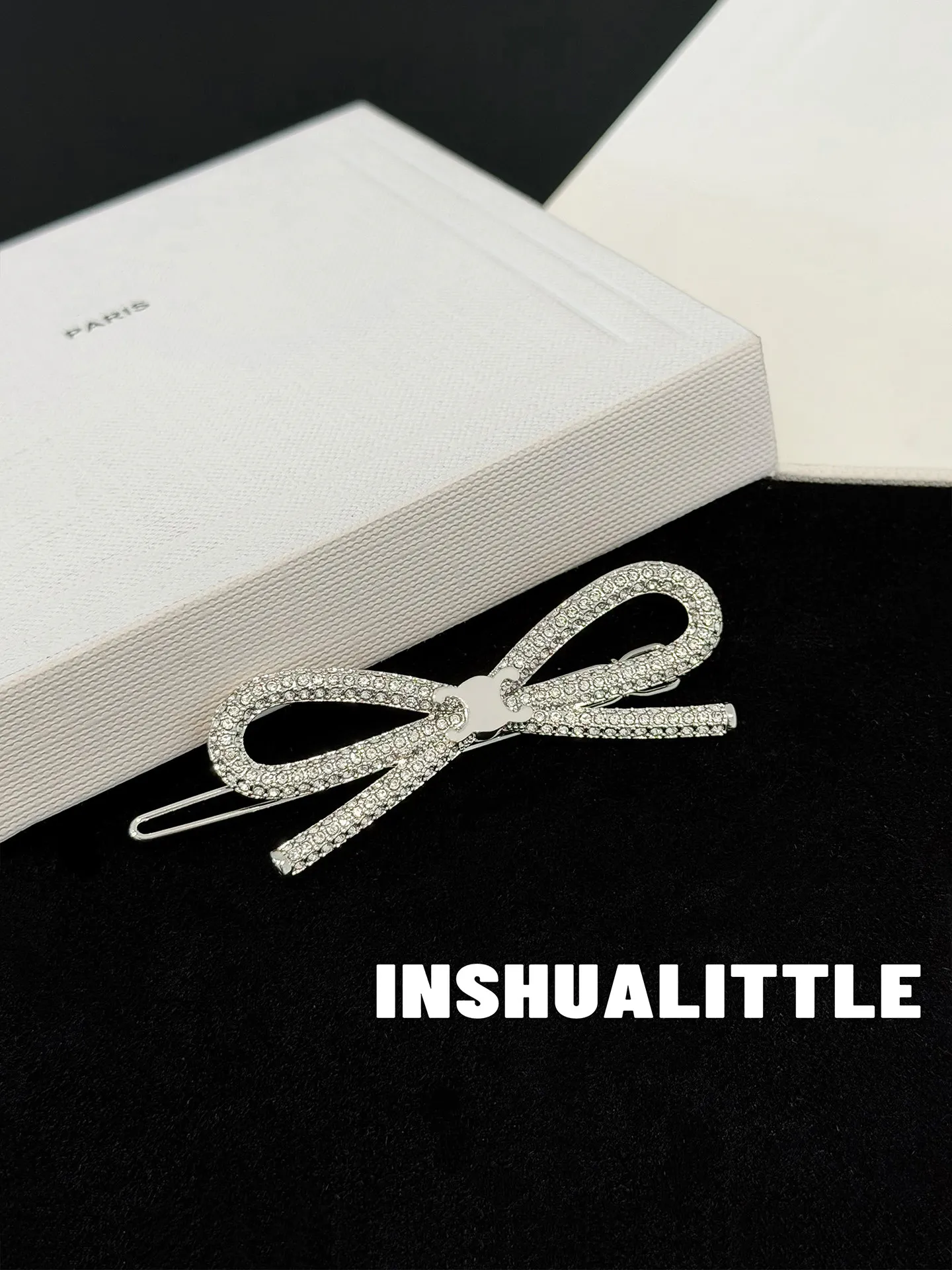 sweet-cute-knot-rhinestone-hair-accessories-women's-stylish-simple-daily-short-hair-decorations-non-matching-summer