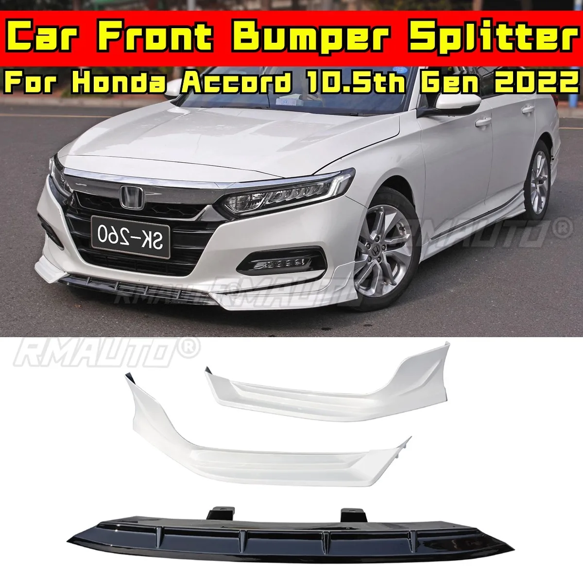 Accord Rear Bumper Lip White SK-260 Style Front Bumper Splitter Cover Body Kit For Honda Accord 10.5th Gen 2022 Car Accessories