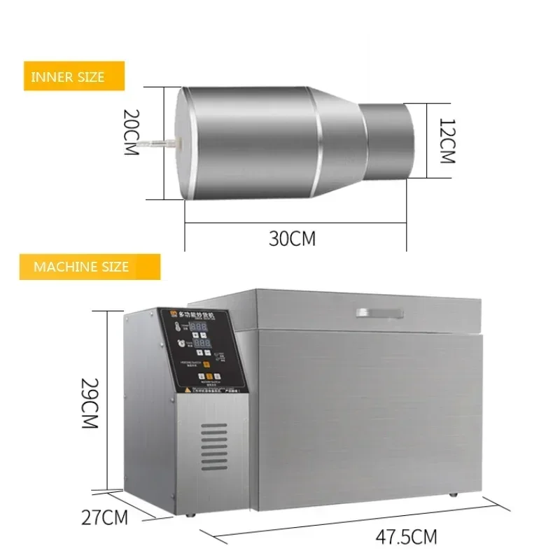 Máquina para asar y secar alimentos secos, máquina para asar granos de café controlada por microcomputadora, máquina para asar con sincronización